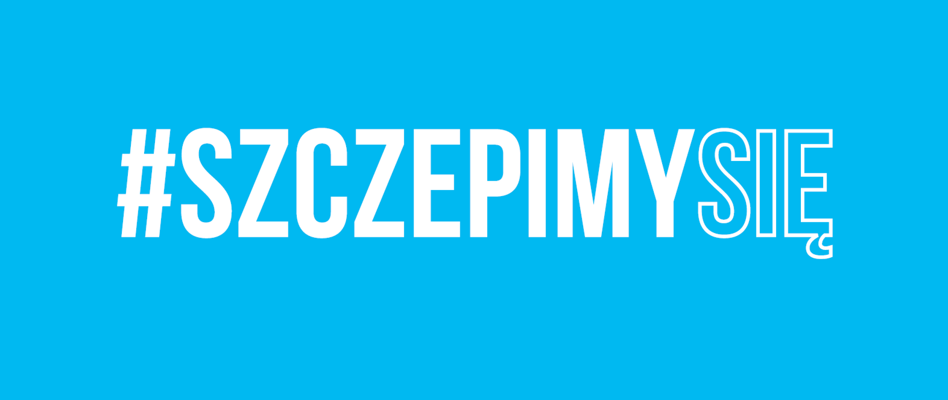 biały napis na niebieskim tle