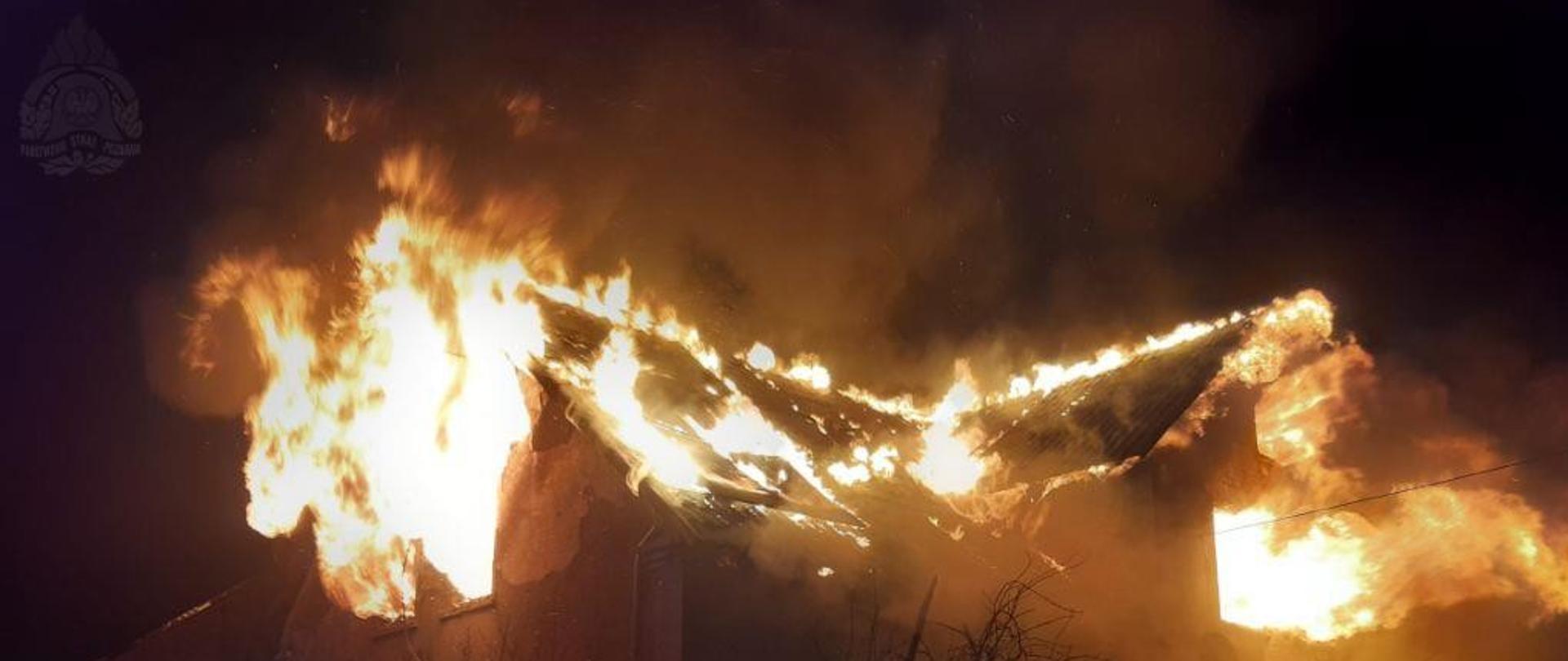 Pożar domu jednorodzinnego w miejscowości Solniki