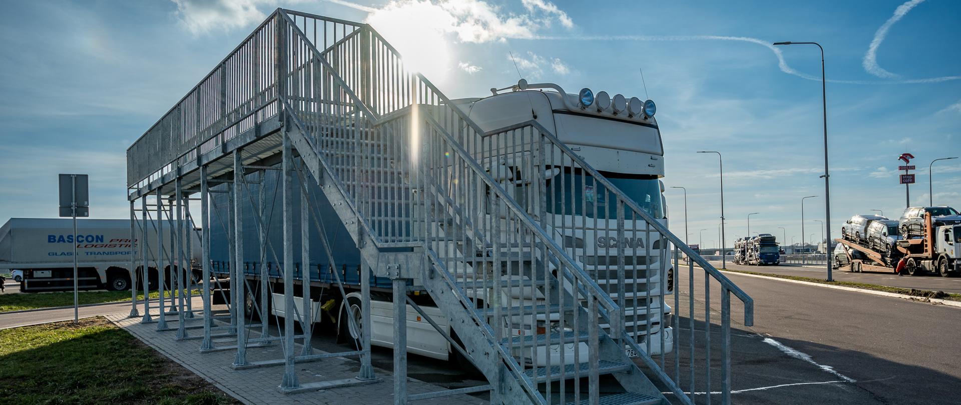 S61 Śniadowo - Łomża Południe, MOP Chomentowo, rampa do odśnieżania pojazdów ciężarowych