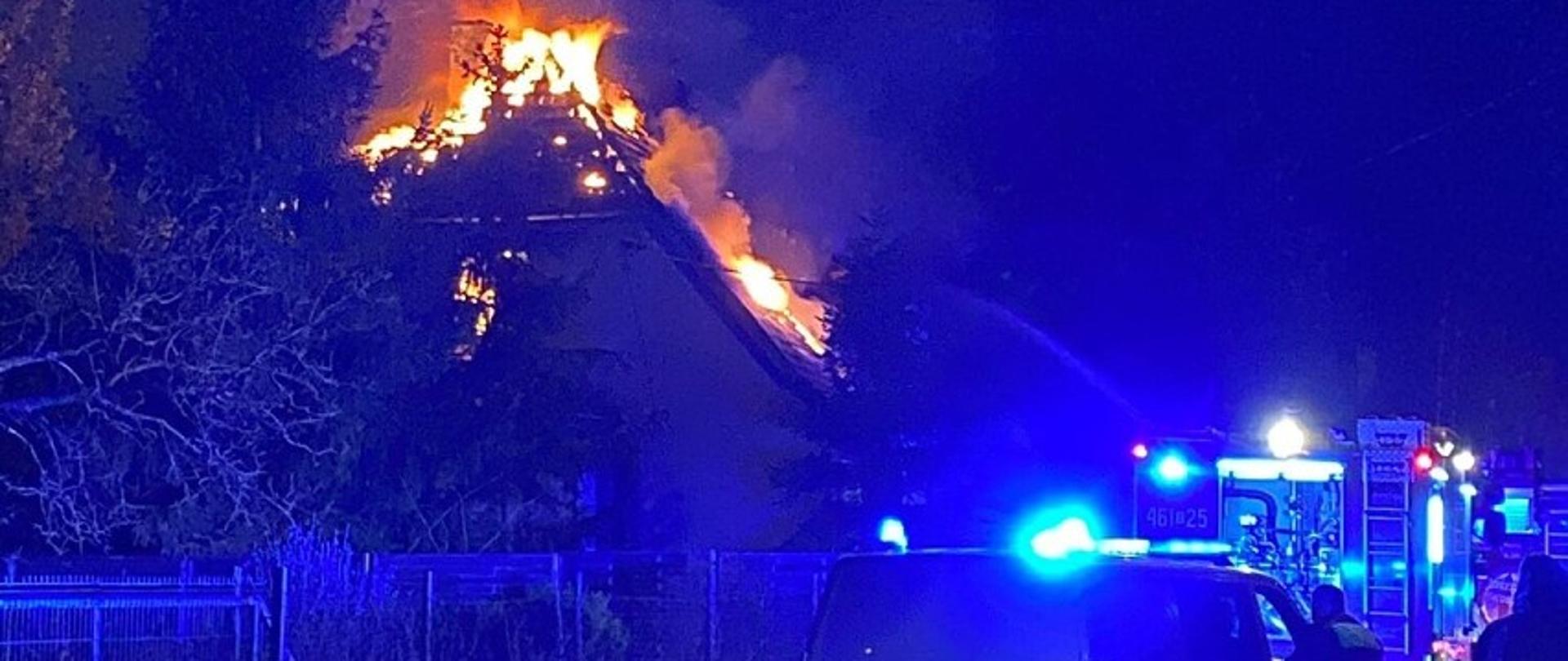 Pali się dom mieszkalny ul. Kochanowskiego Kwidzyn