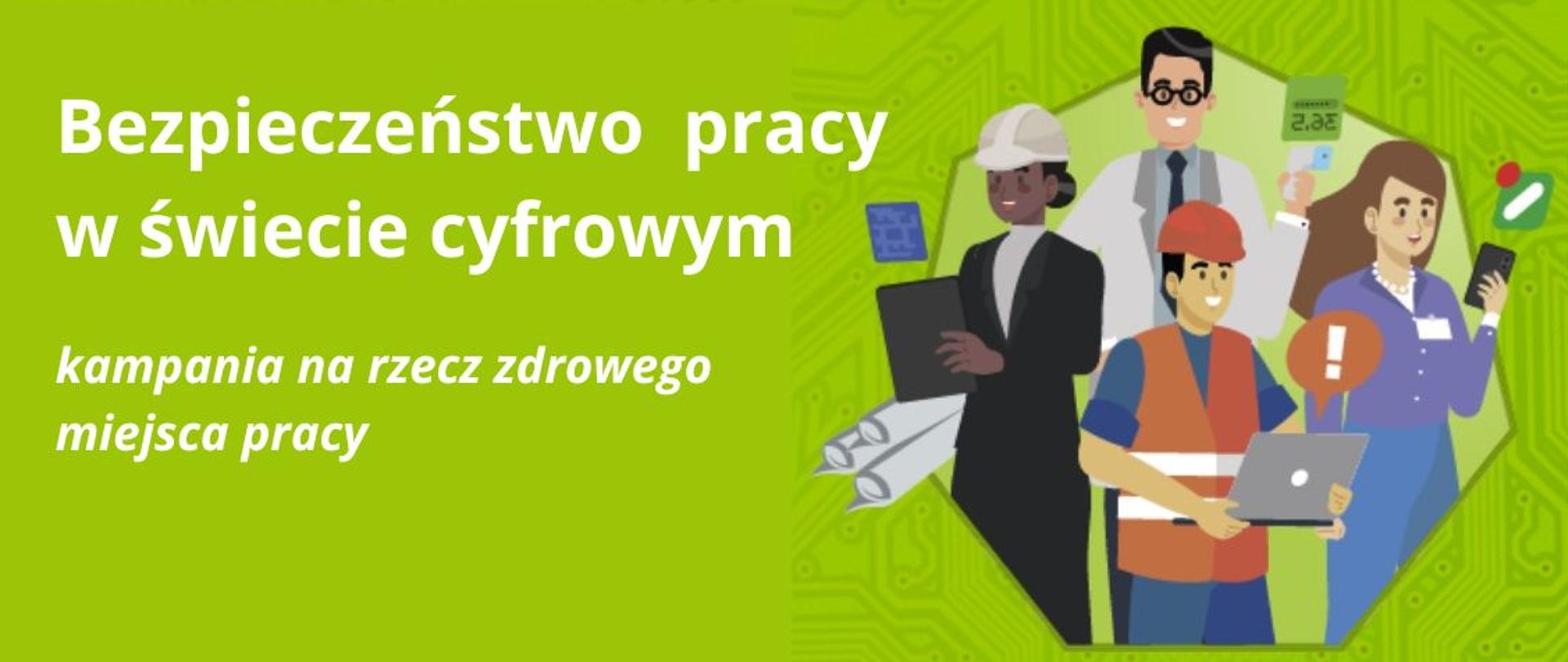 Grafika prezentuje osoby pracujące w różnych zawodach
