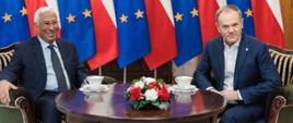 Premier Donald Tusk i Przewodniczący Rady Europejskiej António Costa