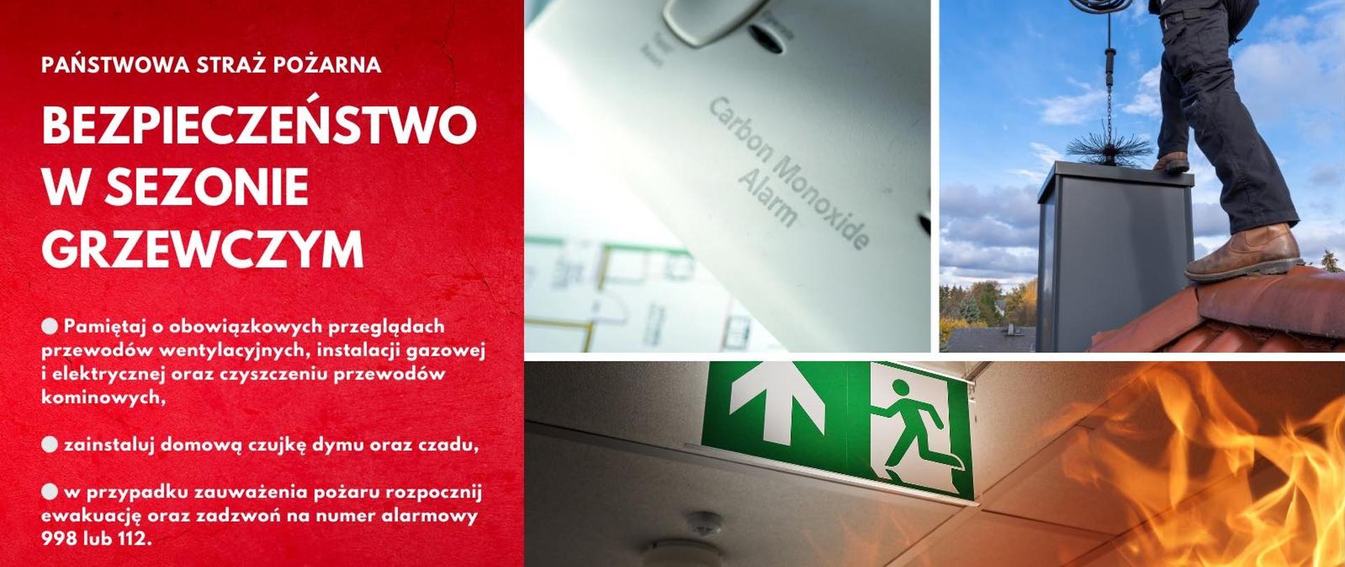 Baner dotyczący bezpieczeństwa w sezonie grzewczym