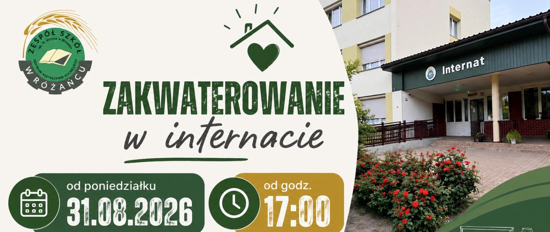 Zakwaterowanie w internacie