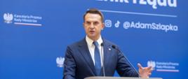 Konferencja prasowa rzecznika rządu Adama Szłapki