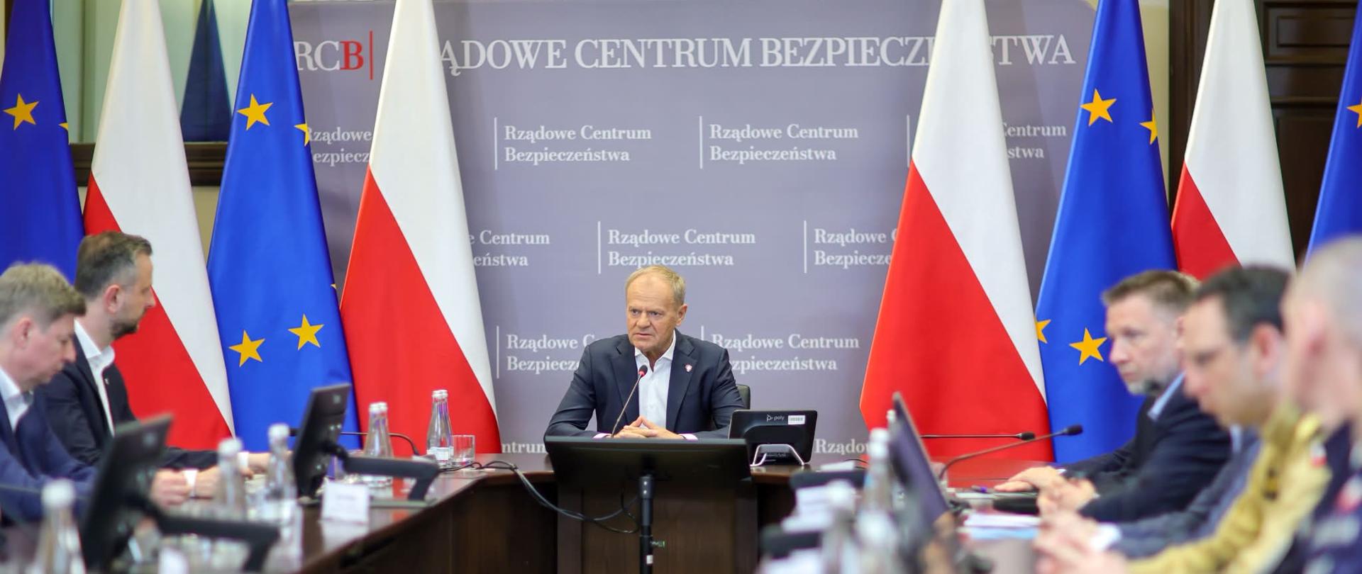 Odprawa w Rządowym Centrum Bezpieczeństwa 