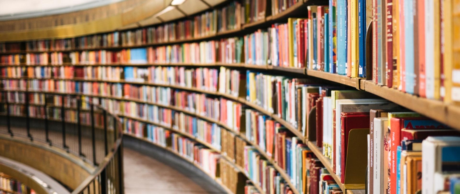 Półki pełne książek