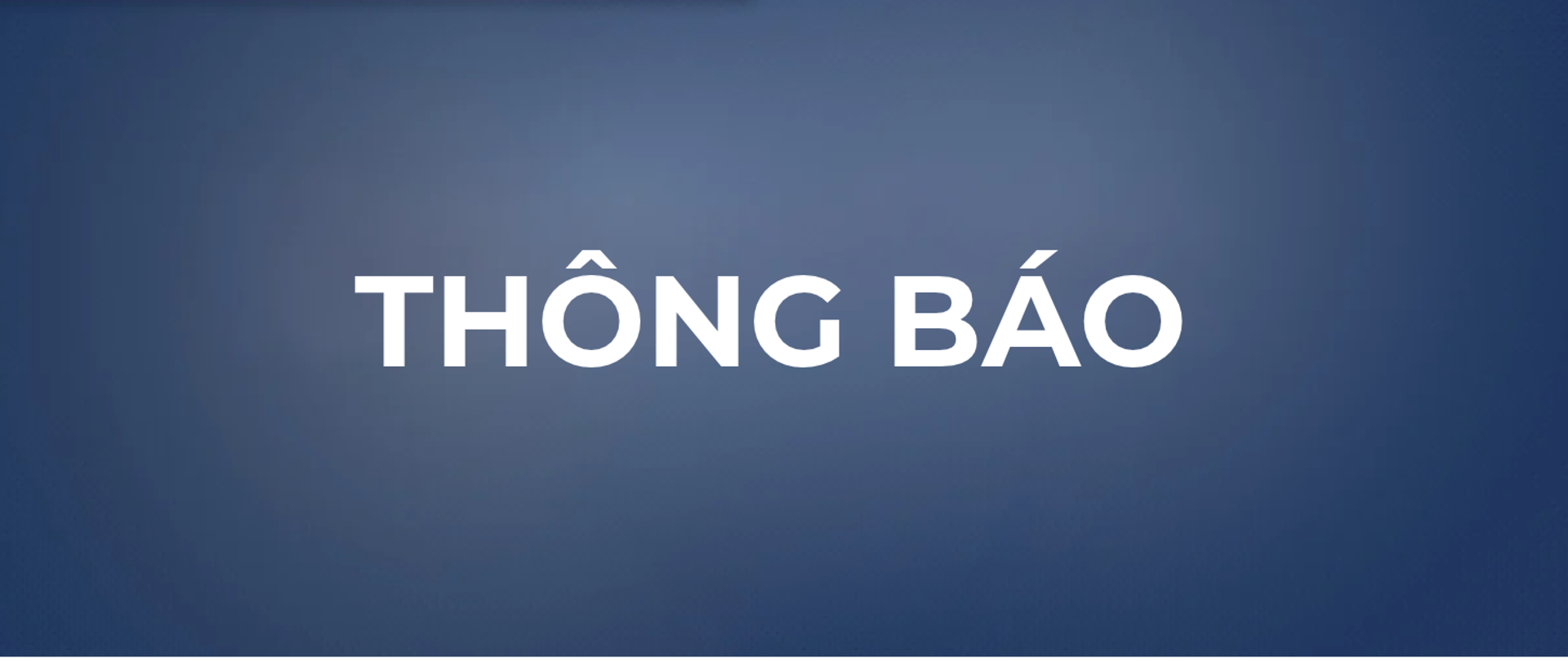 THÔNG BÁO