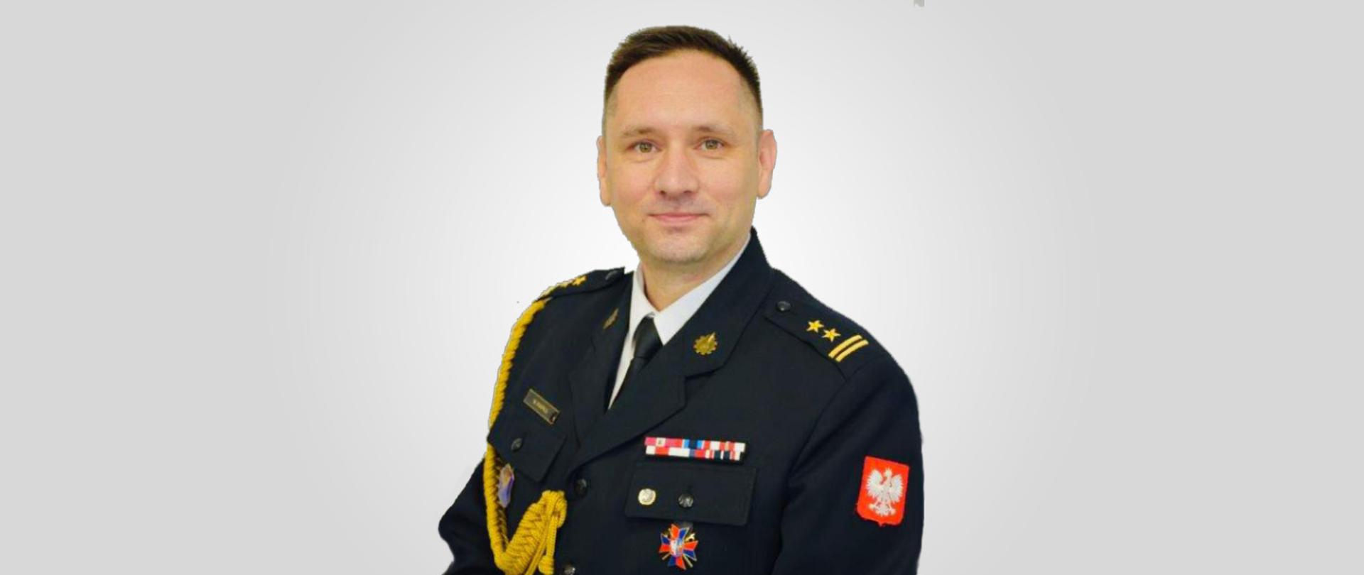 Komendant Miejski Państwowej Straży Pożarnej w Tychach brygadier Wojciech Rapka