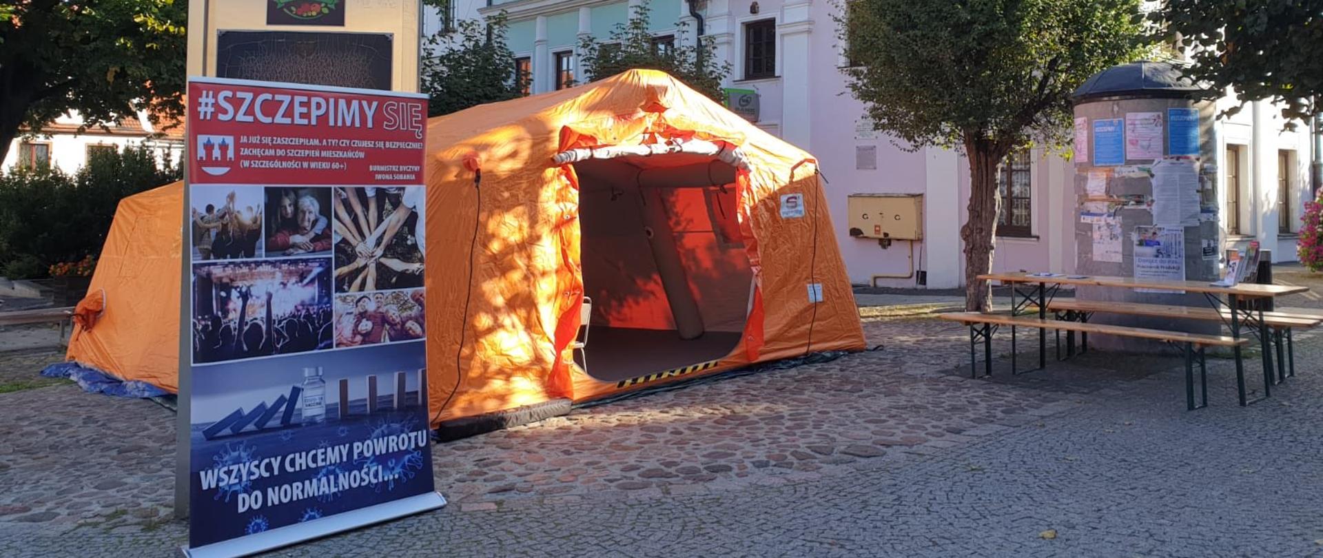 Tymczasowy punkt szczepień w ramach akcji #SzczepimysięzOSP