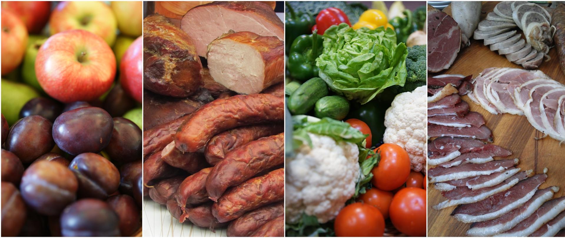 Owoce, warzywa i produkty mięsne