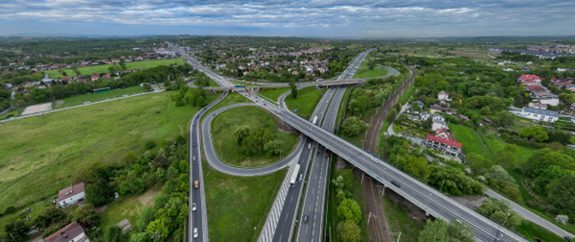Kraków w. Południe, widok z drona