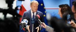 Briefing prasowy Premiera Donalda Tuska podczas szczytu Rady Europejskiej