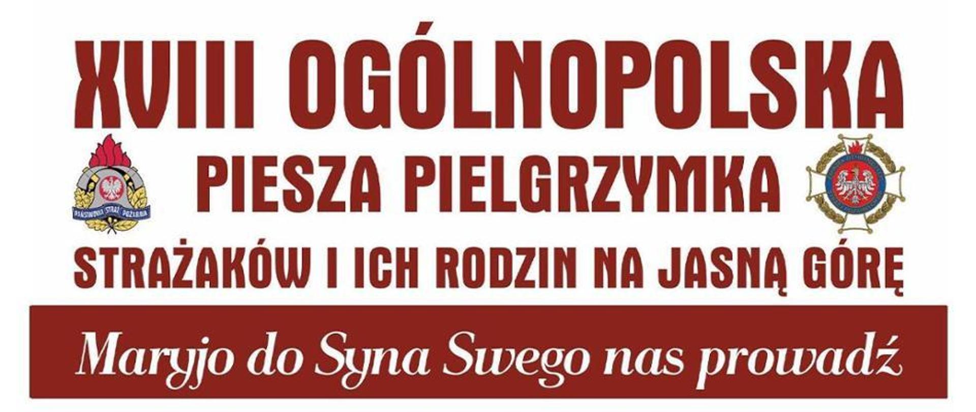 XVIII OGÓLNOPOLSKA PIESZA PIELGRZYMKA STRAŻAKÓW I ICH RODZIN NA JASNĄ GÓRĘ