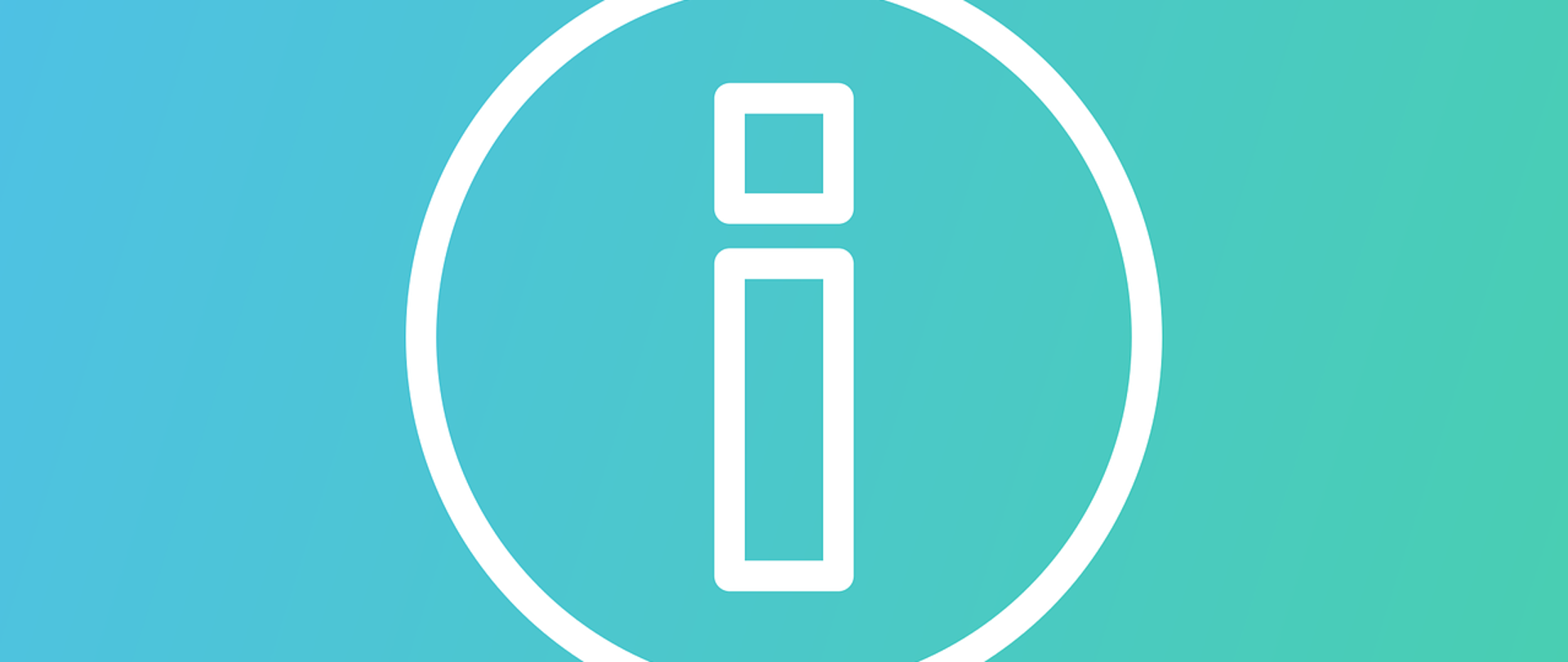 Na środku błękitnego kwadratu znajduje sie białe koło, w nie wpisana jest mała litera i 