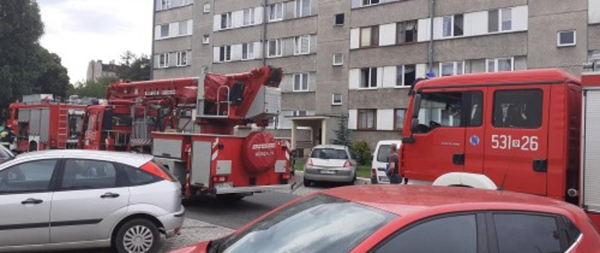 Pożar mieszkania w centrum miasta