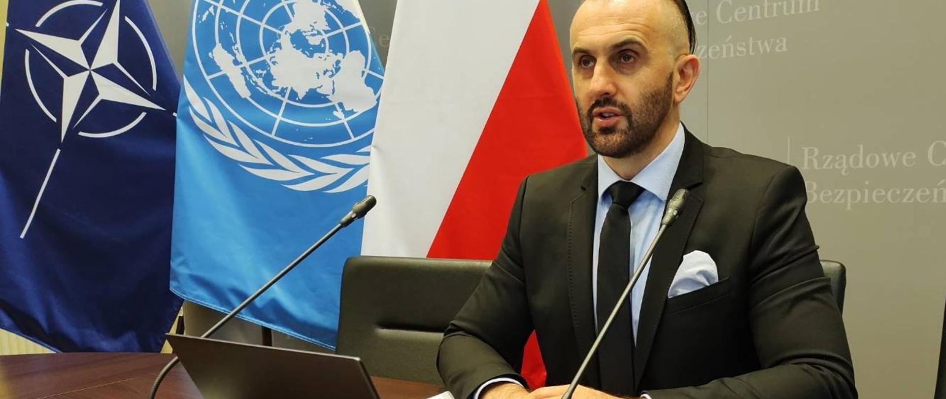 dyr Korpowski na kongresie ograniczenia ryzyka katastrof