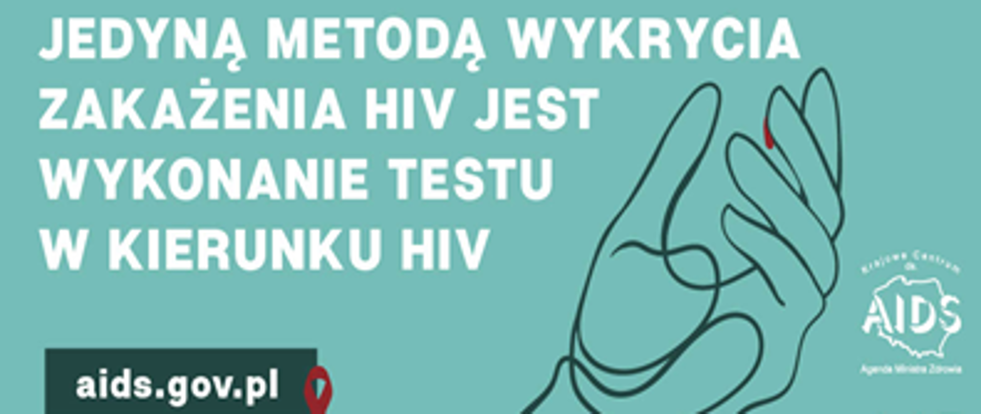 Ostrzeżenie o HIV że można go wykryć przez test