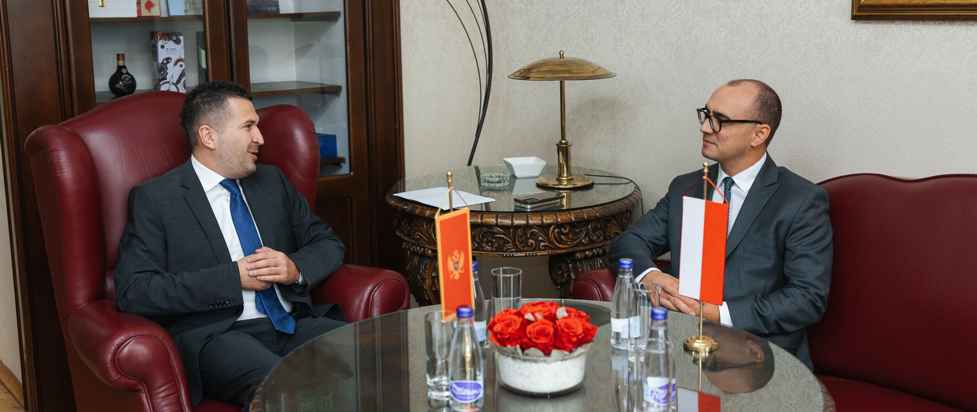 Otpravnik poslova Bartosz Marcinkowski sa potpredsjednikom Skupštine Borisom Pejovićem 