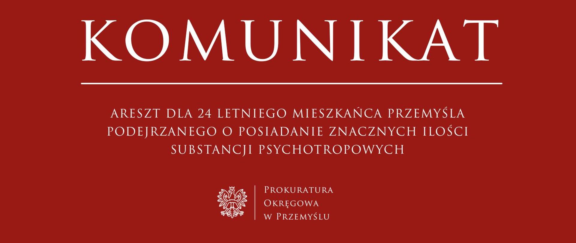 Mieszkaniec Przemyśla tymczasowo aresztowany za posiadanie znacznej ilości substancji psychotropowych