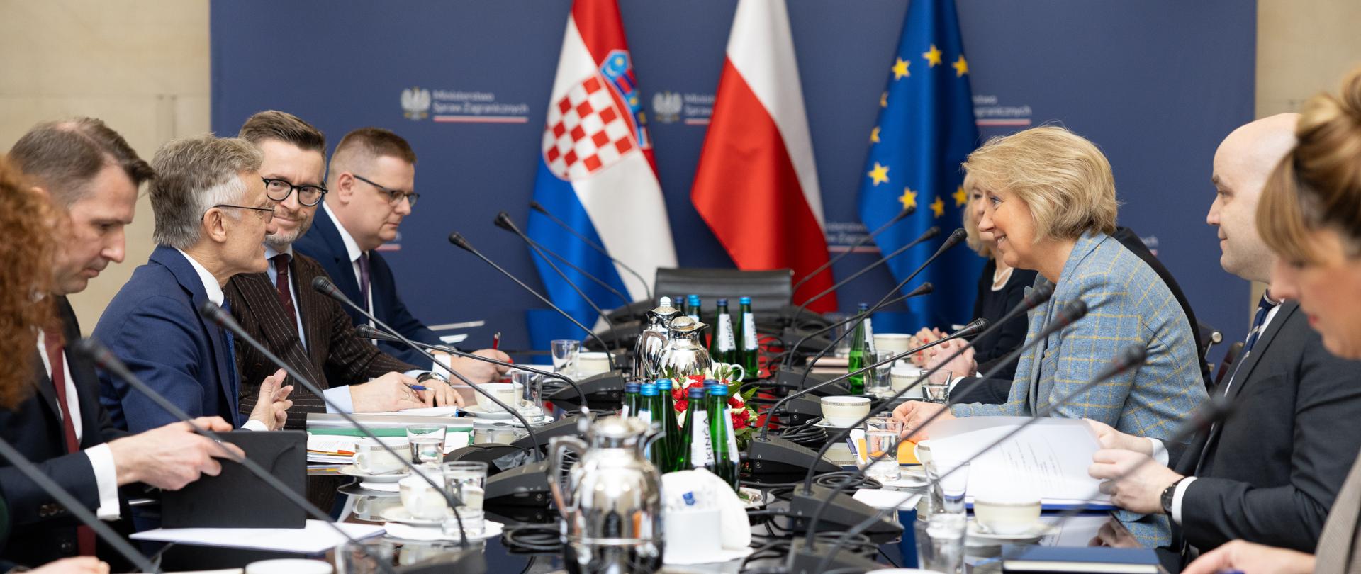 Spotkanie wiceministra Marka Prawdy z wiceminister spraw zagranicznych Chorwacji ‍‍Andreja Metelko-Zgombić