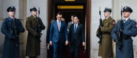Spotkanie premierów Polski i Japonii.