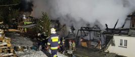 Pożar zabudowań mieszkalno-gospodarczych w Rabce-Zdroju