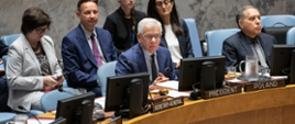Minister Jacek Czaputowicz podczas obrad Rady Bezpieczeństwa ONZ