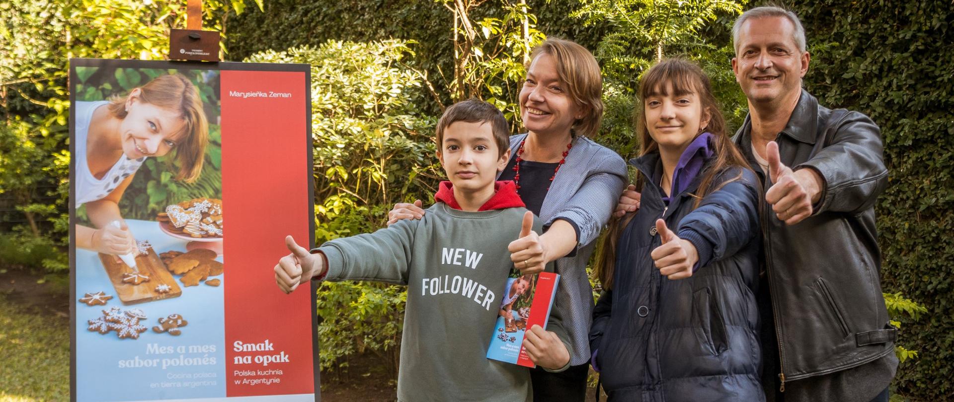 Marysieñka Zeman con su familia