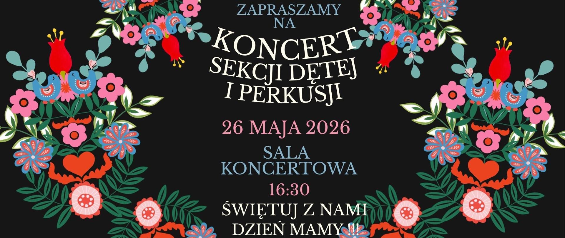 Plakat Koncert sekcji dętej i perkusji
