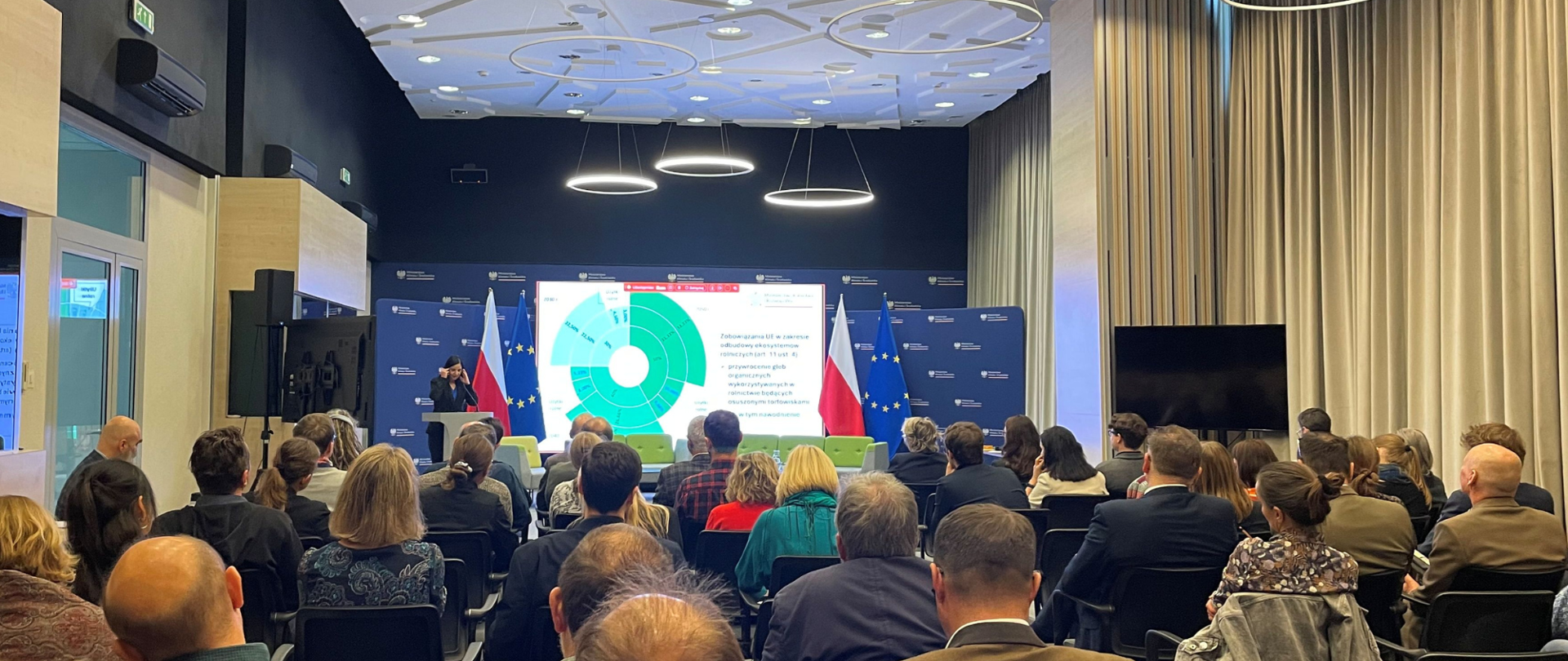 Sala konferencyjna, prezentacja, uczestnicy