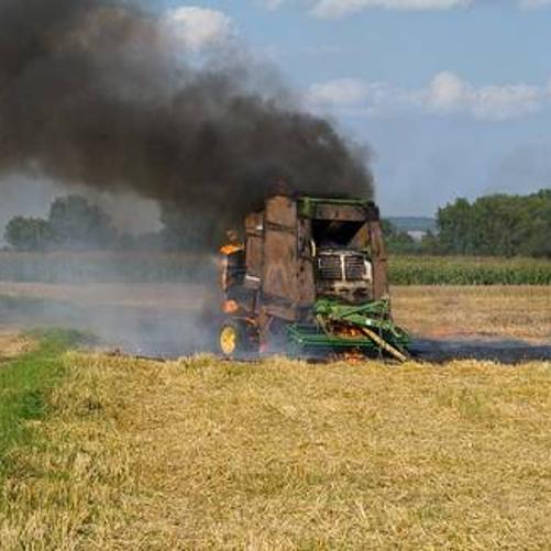 samozapłon kombajnu