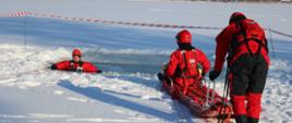 Ewakuacja poszkodowanego - ćwiczenia nad jez. Omulew