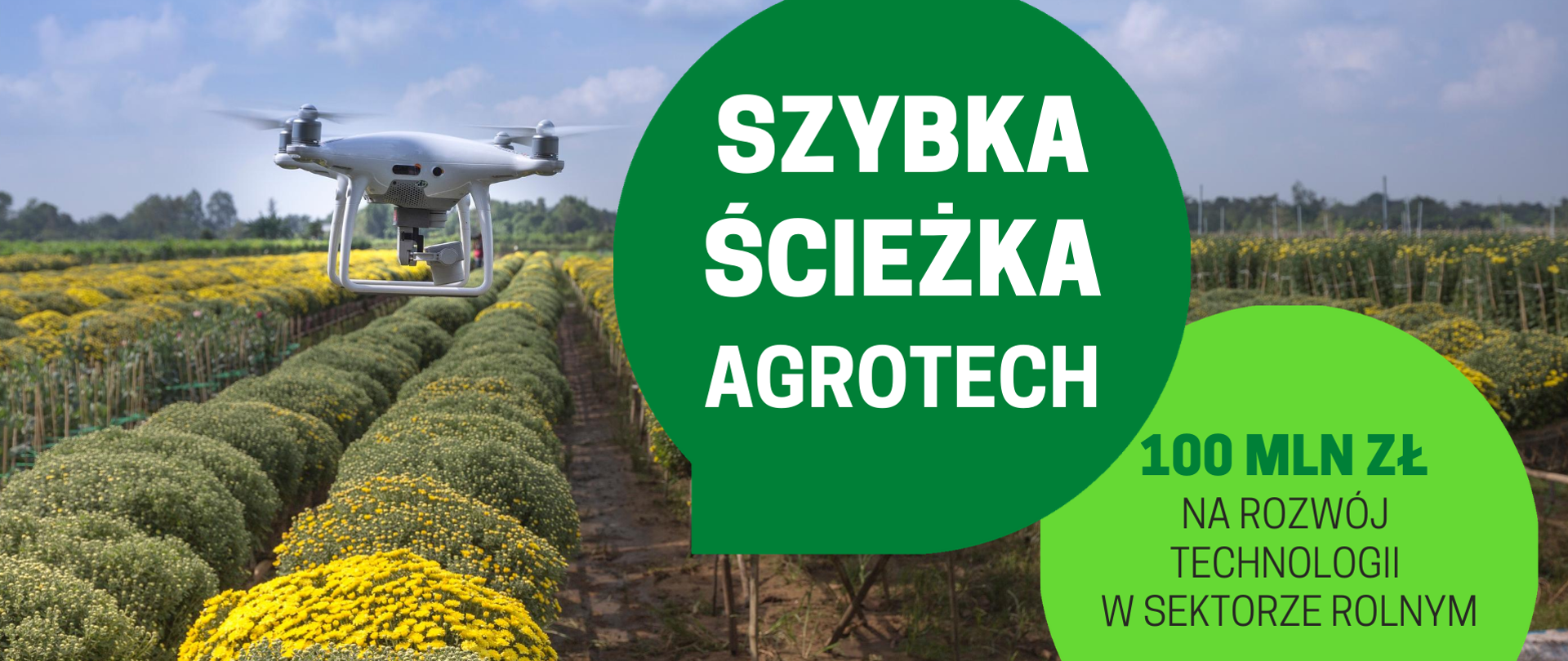 Grafika - pole i napis Szybka Ścieżka „Agrotech”