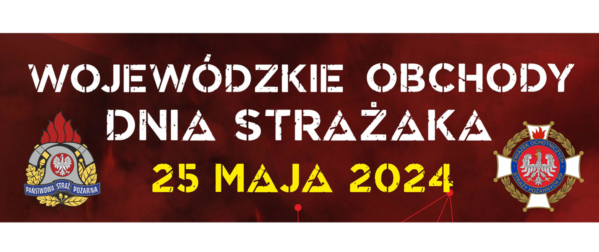 Zdjęcie przedstawia informacje dotyczące wojewódzkich obchodów dnia strażaka oraz rozpiskę godzinową poszczególnych wydarzeń podczas imprezy.