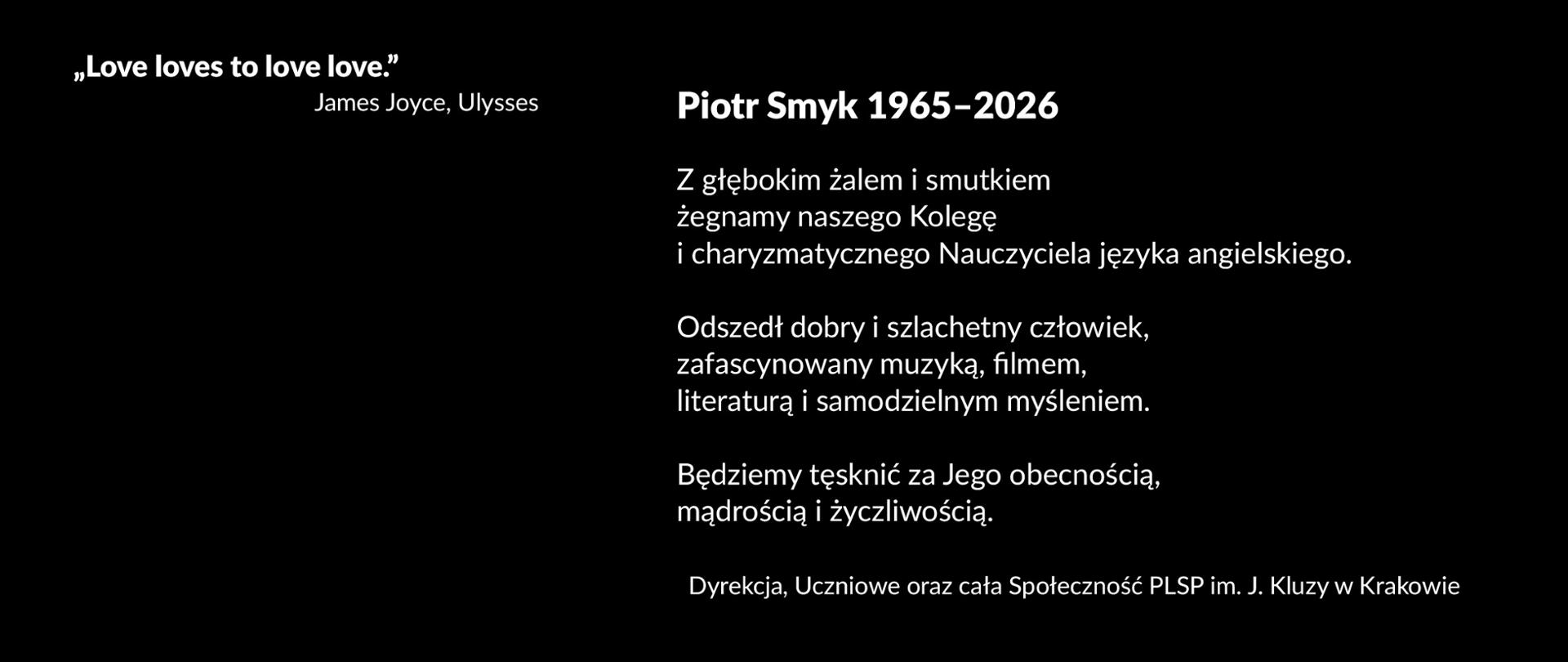 Ostatnie pożegnanie Piotra Smyka.