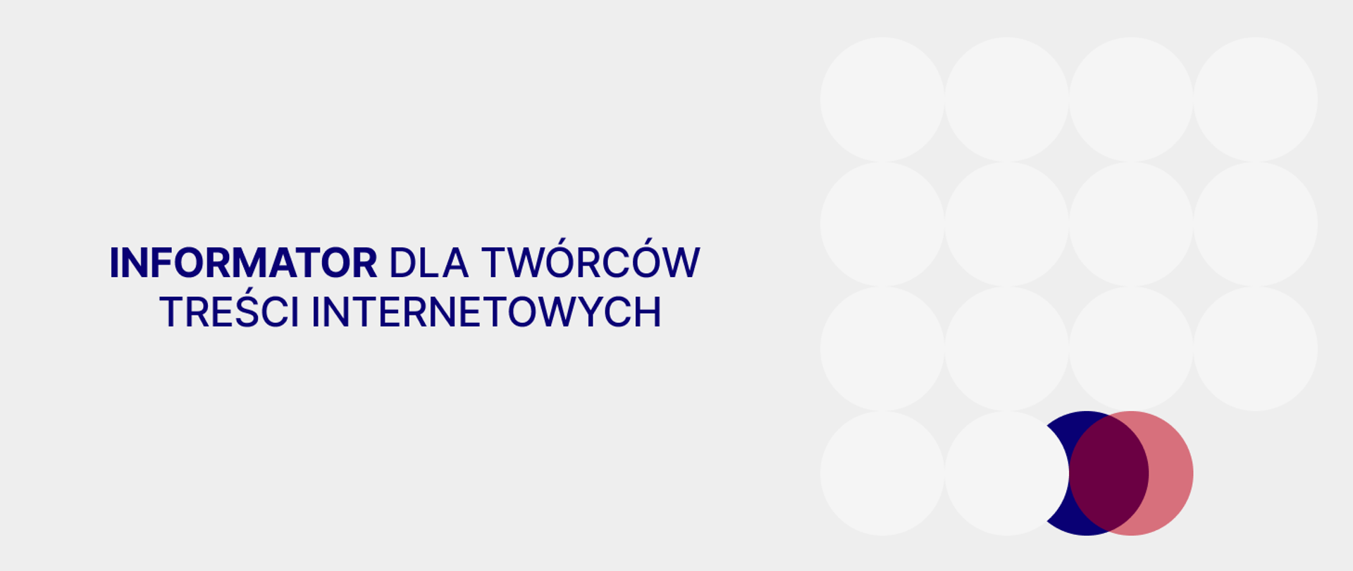 Baner do informatora dla twórców treści internetowych.