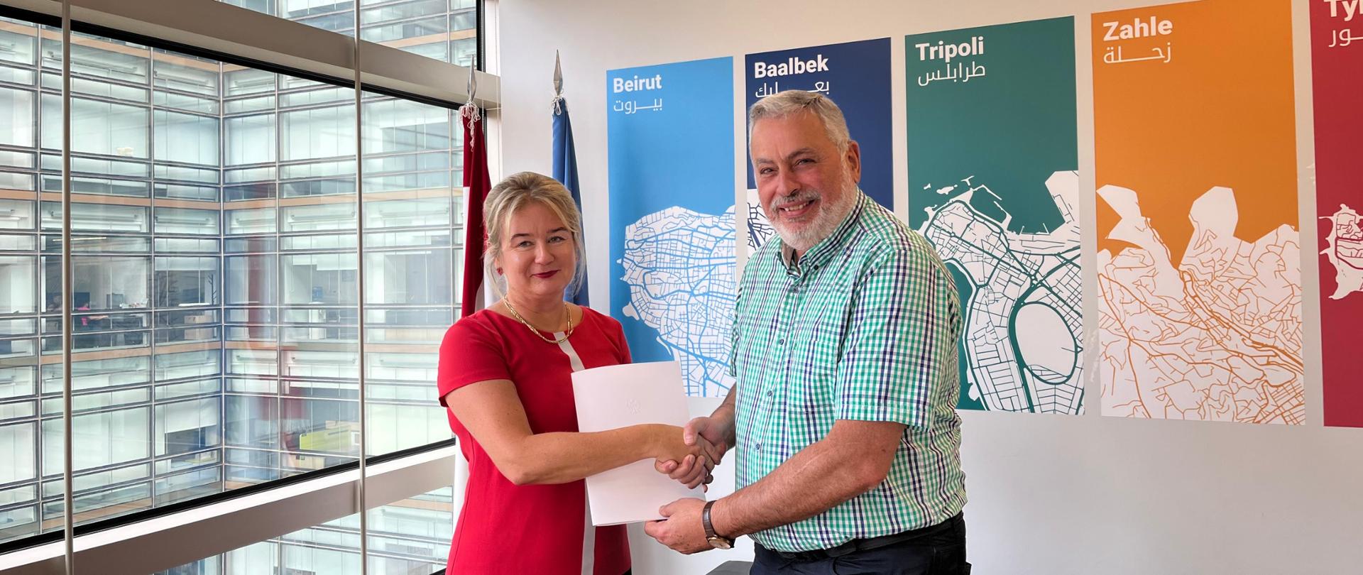 Ambassador of the Republic of Poland A. Bukowska-McCabe and Deputy Head of UN-Habitat T. Osseiran