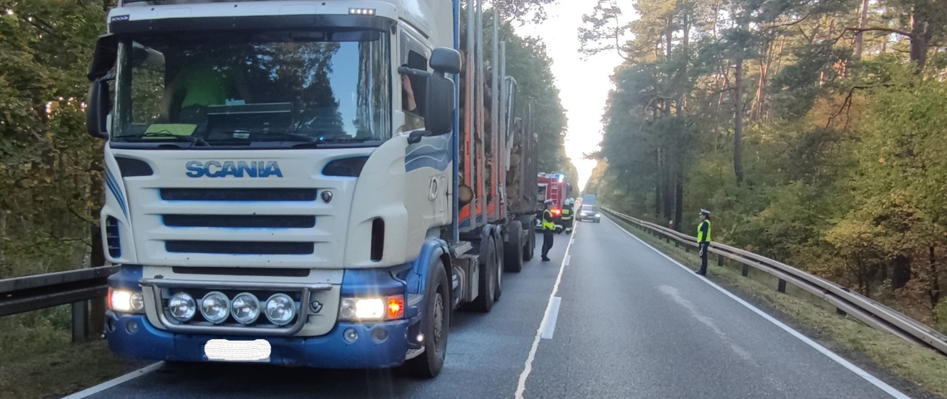 Pożar ciężarówki