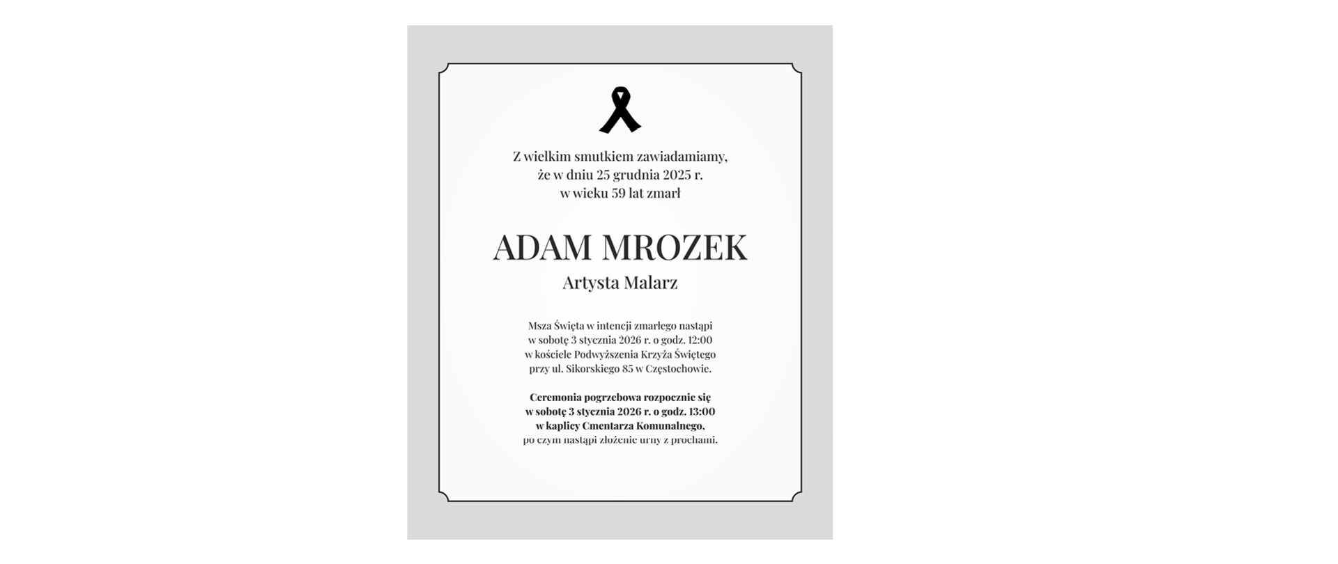  Adam Mrozek – artysta malarz, absolwent naszego „Plastyka”