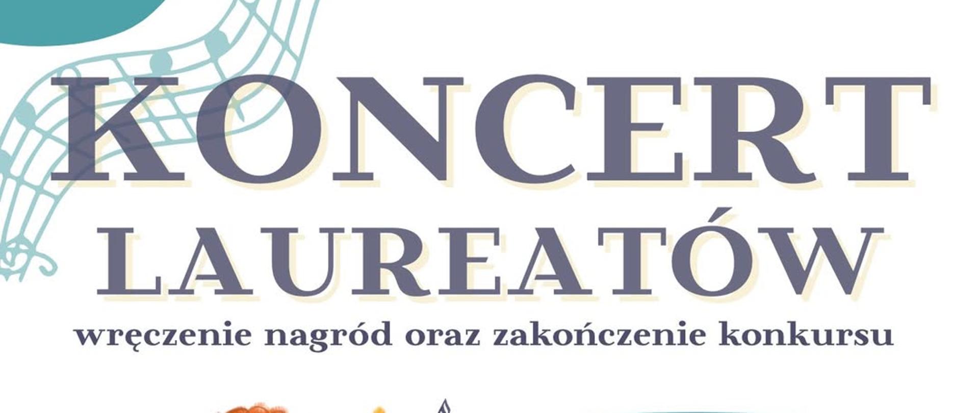 Plakat informujący o XXI Pomorskich Przesłuchaniach Klas Instrumentów Dętych im. prof. Szymona Pawłowskiego. Centralny punkt plakatu stanowi napis: Koncert Laureatów – wręczenie nagród oraz zakończenie konkursu. Wydarzenie odbędzie się 31 marca 2026 roku o godzinie 19:00 w Sali Koncertowej Państwowej Szkoły Muzycznej I stopnia w Lęborku. Warstwa graficzna przedstawia czworo dzieci grających na trąbce, flecie, klarnecie i saksofonie na tle błękitnych linii przypominających pięciolinie z nutami. W dolnym rogu widnieją logotypy organizatorów: PSM I st. w Lęborku oraz Fundacji Melodia na Rzecz Kultury i Sztuki.