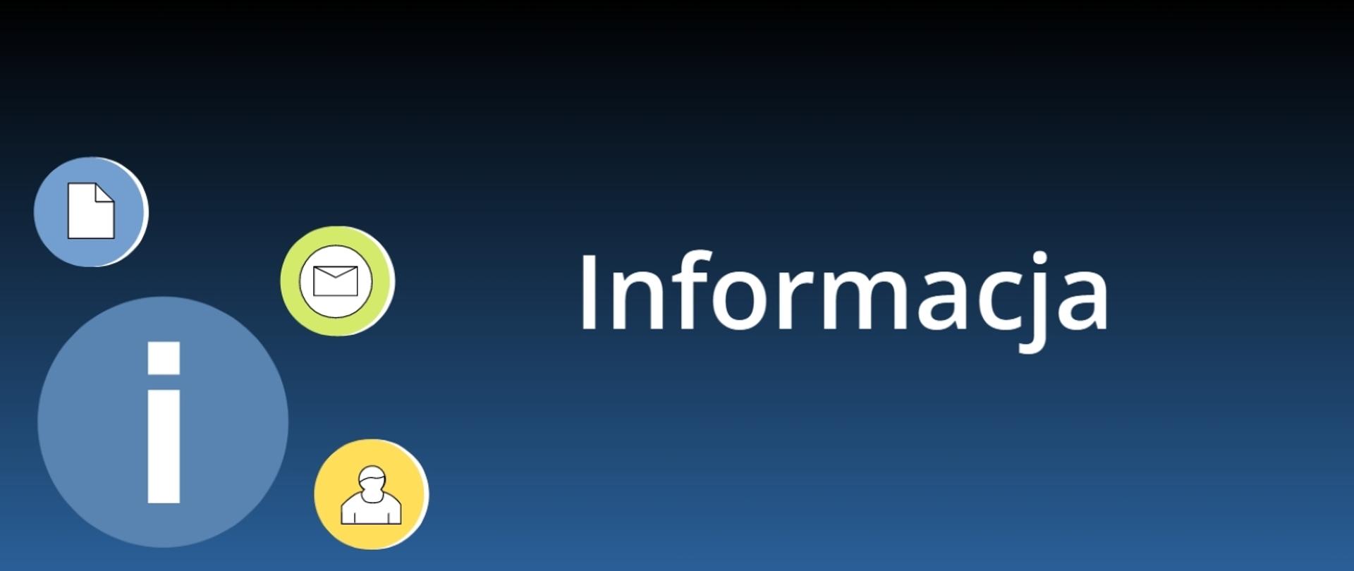 baner z napisem Informacja