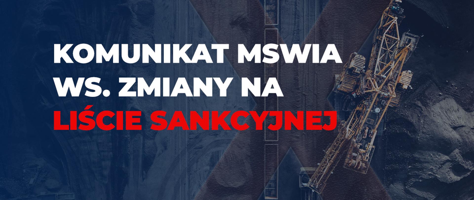 Komunikat MSWiA ws. zmiany na liście sankcyjnej