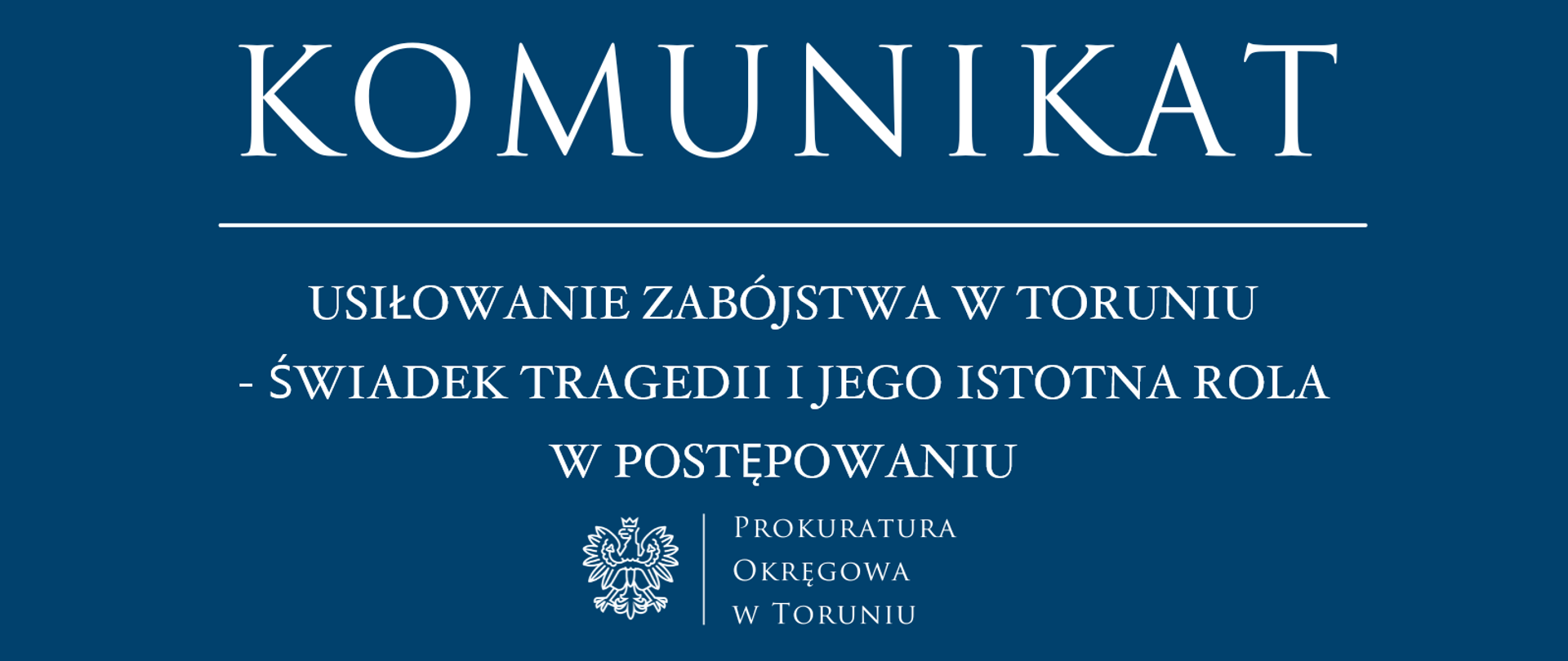 Usiłowanie zabójstwa w Toruniu świadek tragedii