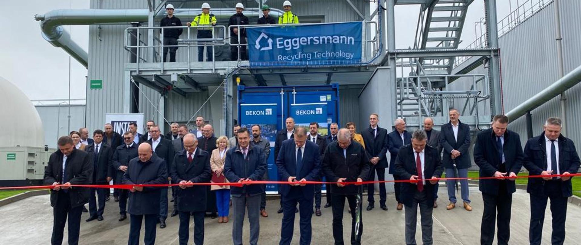 Uroczyste przecięcie wstęgi otwarcia Wielkopolskiego Centrum Recyklingu