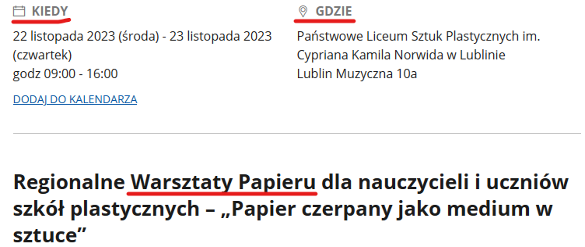 Warsztaty czerpania papieru – 22–23.11.2023