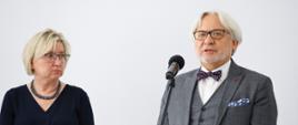 prof. Kornelia Kędziora-Kornatowska, Wiceminister Wojciech Maksymowicz podczas konferencji prasowej.