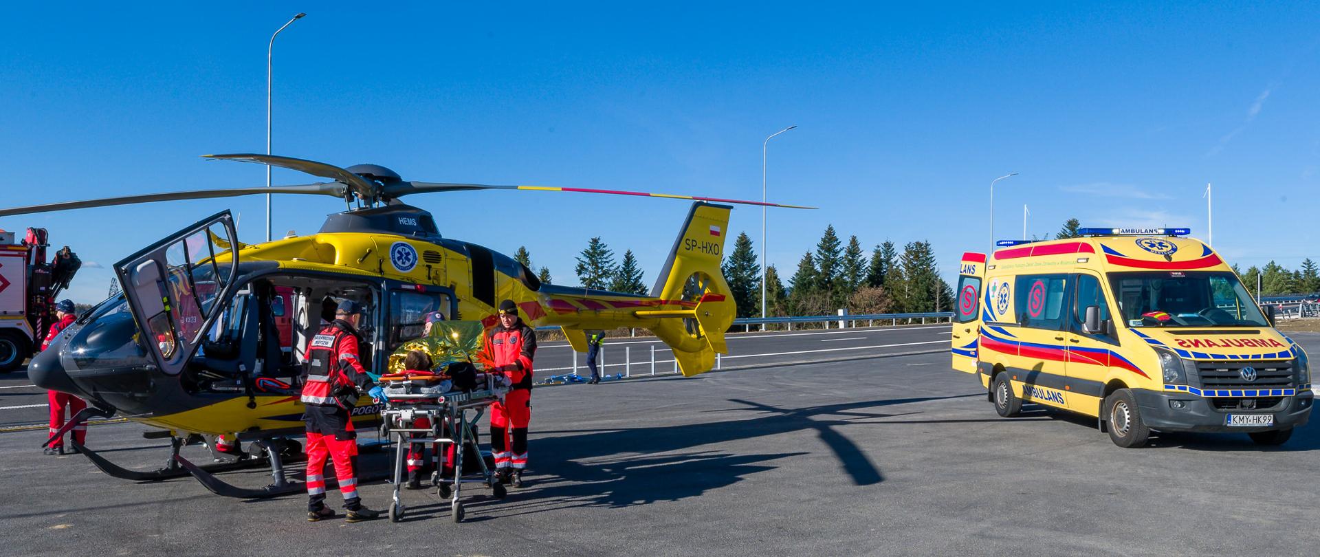 S7 Naprawa - Skomielna Biała, ćwiczenia służb ratowniczych