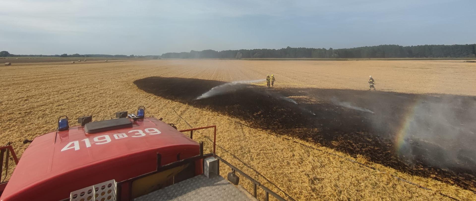 pożary powstałe podczas prac polowych