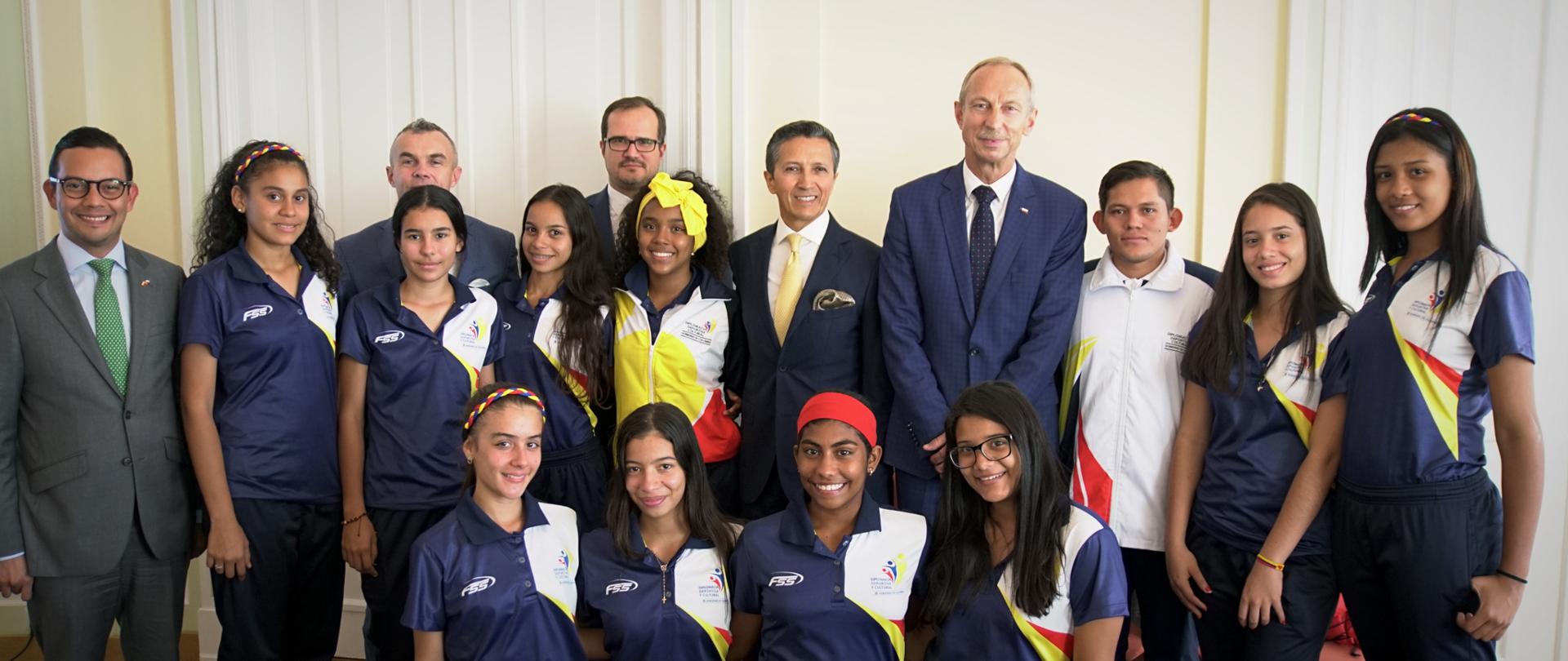 Spotkanie z uczestnikami programu promocji dyplomacji sportowej z Kolumbii